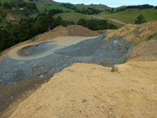 Equipment being used in a quarry